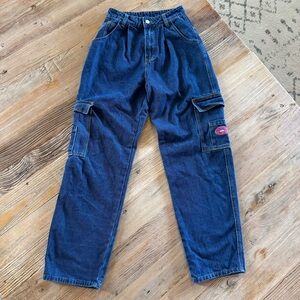 Blue Cargo Jeans with Pockets